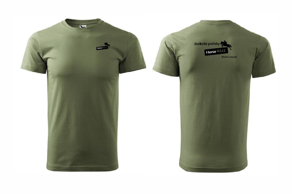 Pánské tričko BASIC Khaki Barva: Zelená, Varianta: XXL