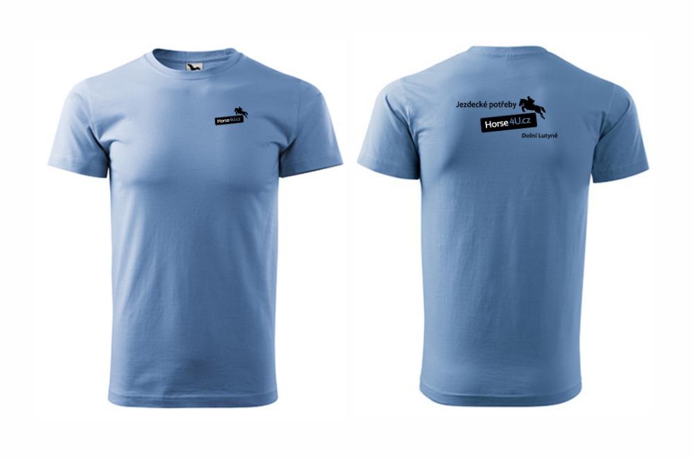 Pánské tričko BASIC Nebesky modré Barva: Modrá, Varianta: M