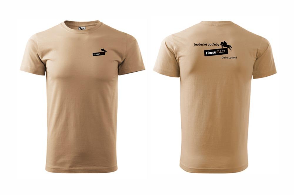Pánské tričko BASIC Pískové Barva: Béžová, Varianta: L