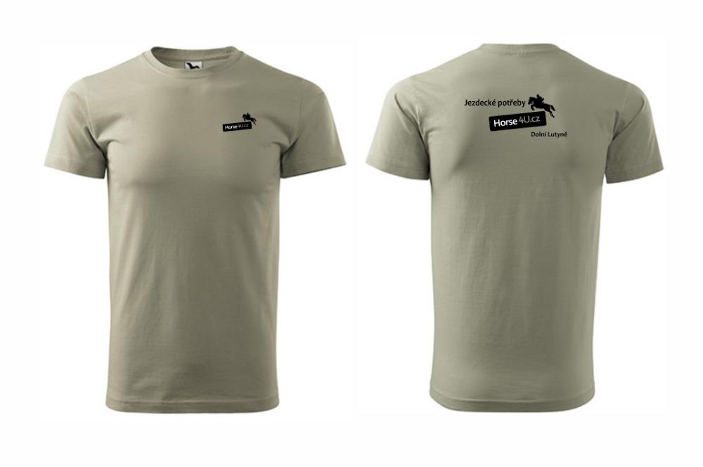 Pánské tričko BASIC Světlé khaki Barva: Zelená, Varianta: XL
