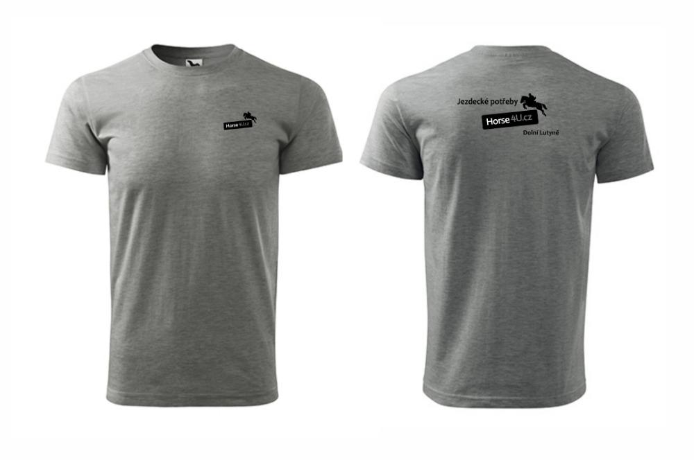 Pánské tričko BASIC Tmavě šedé Barva: Šedá, Varianta: XL