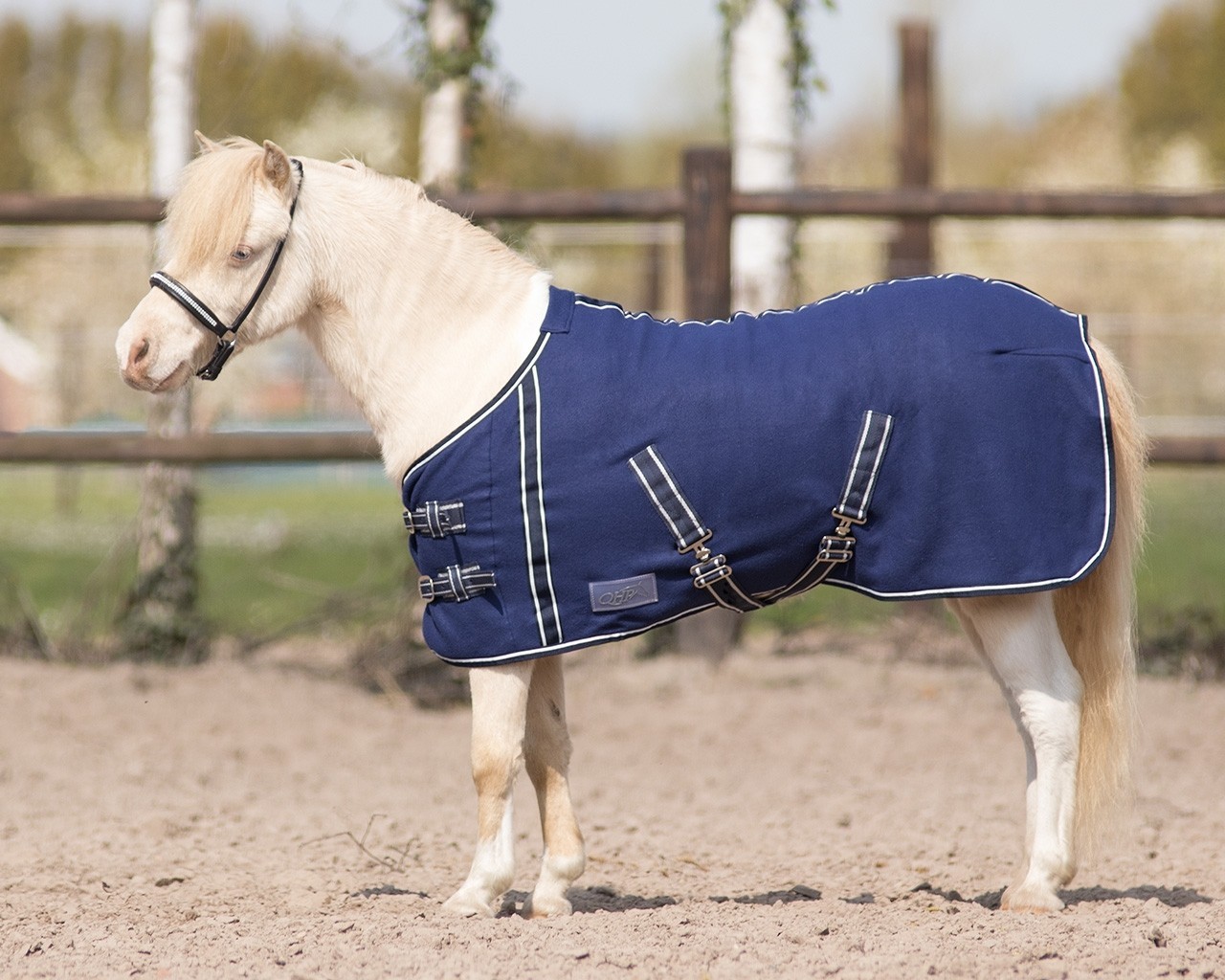 Fleecová deka QHP Falabella Barva: Blue (modrá), Délka: QHP 90 cm / Standard 60 cm