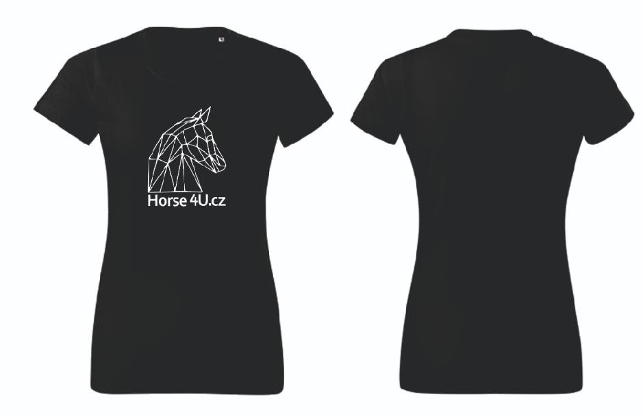 Dámské tričko Horse4U s piktogramem Barva: Černá, Varianta: M