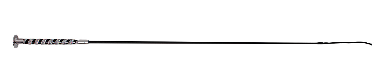 Drezurní bič QHP Crystal Barva: Black, Délka: QHP 100 cm / Standard 70 cm
