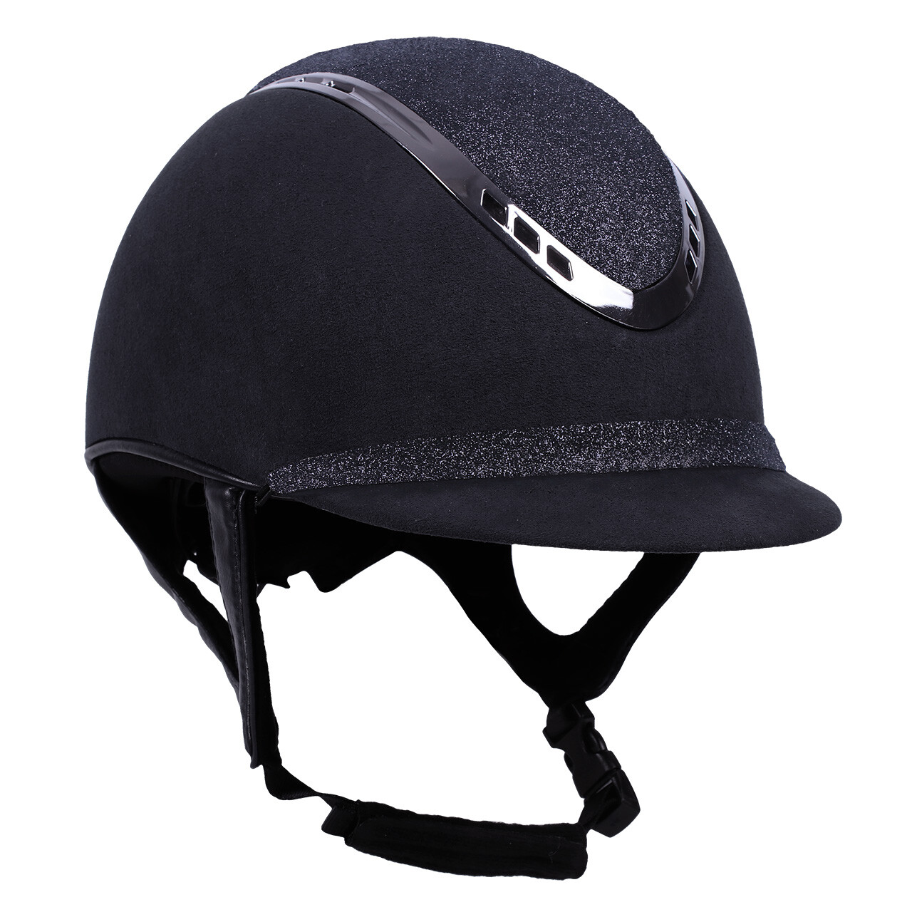 Jezdecká helma QHP Glitz Barva: Černá, Velikost: 57 - 59