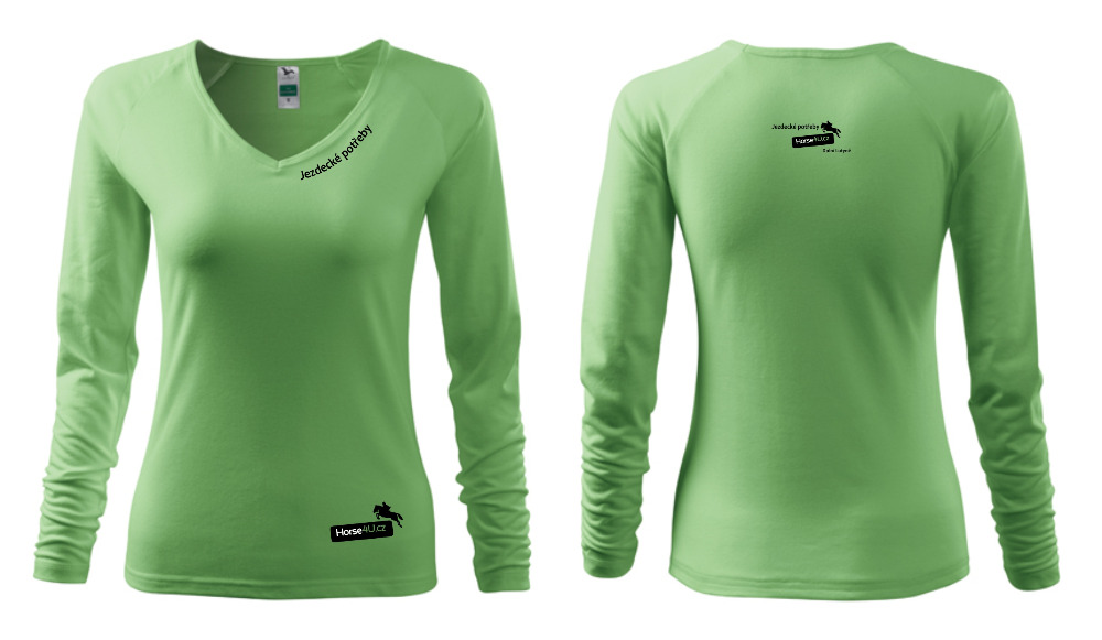 Dámské triko Elegance Trávově zelené Barva: Zelená, Varianta: S