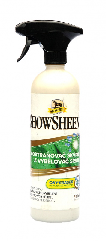 Odstraňovač skvrn a vybělovač srsti Absorbine ShowSheen bez chlóru 591 ml