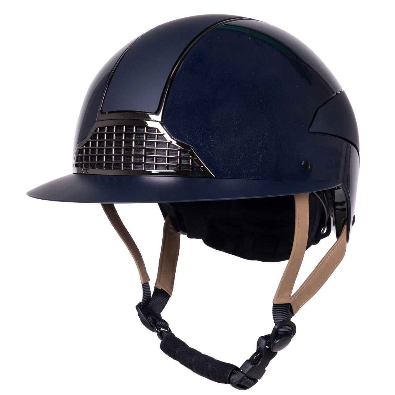Jezdecká helma QHP Miami Polo Visor Barva: Navy, Velikost: 55 - 57