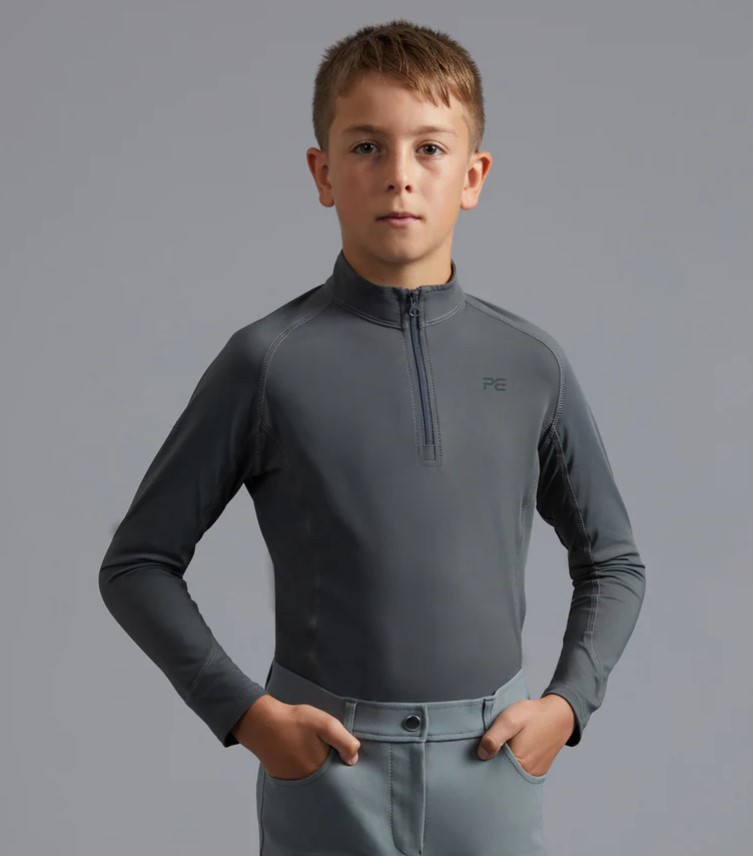 Dětské sportovní tričko Premier Equine Ombretta Barva: Anthracite Grey (šedá), Velikost: 7-8 let