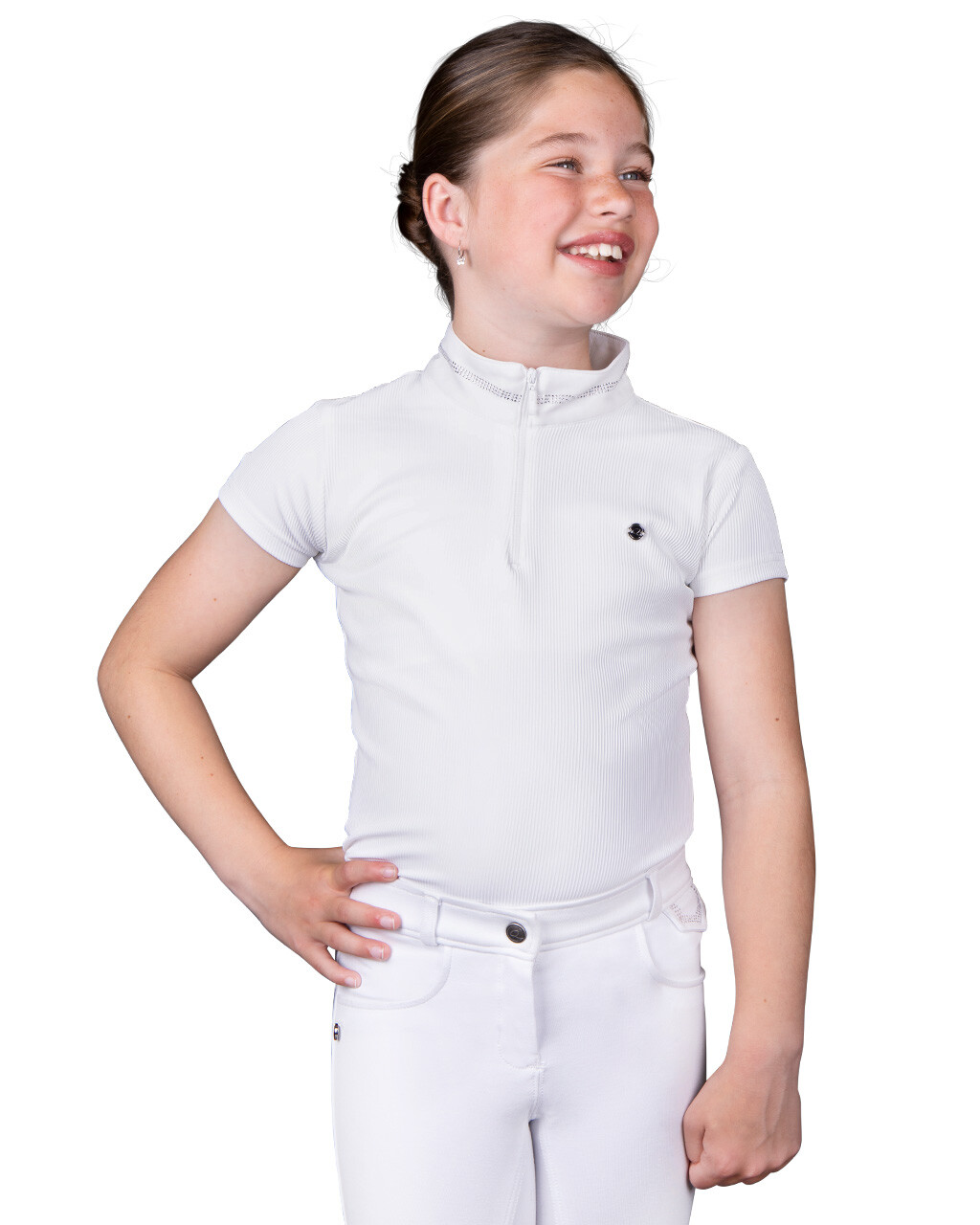 Dětské závodní tričko QHP Djune Junior Barva: Bílá, Varianta: 128