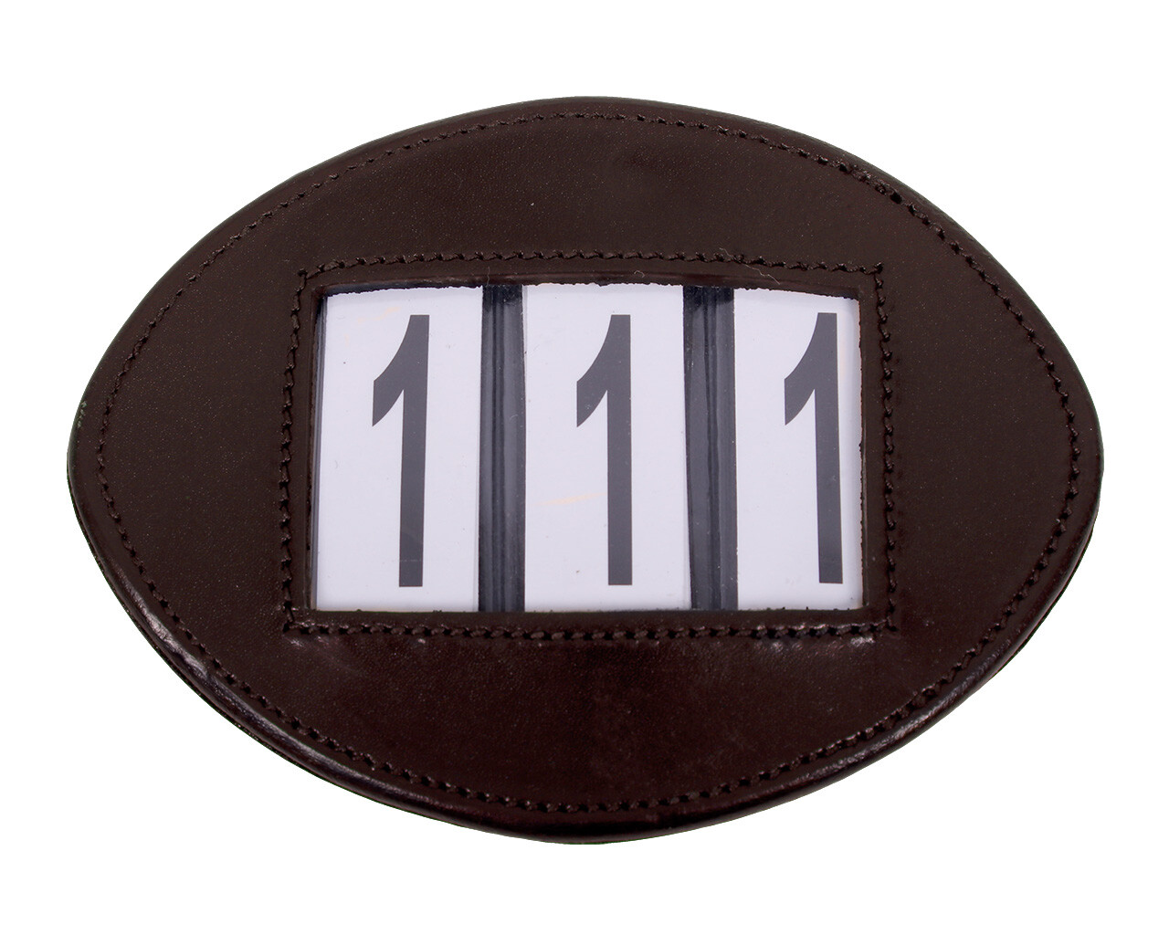 Závodní čísla QHP Modeste oval (2 ks v sadě) Barvy: brown (hnědá)
