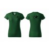Dámské tričko BASIC Lahvově zelené
