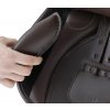 SS20 Prideaux Synthetic Close Contact Jump Saddle Brown Removable Knee Block
