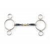 8 PE Sport Blue Sweet Iron Two Ring Gag with Brass Alloy Lozenge Webx900