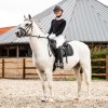 Dětské závodní jezdecké leginy QHP Juliet Junior s gripem po celé délce