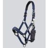 corda head collar with lead rope navy 1