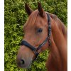 corda head collar with lead rope black 2