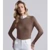 Cristalli womens long sleeve comp shirt mocha 1 2048x