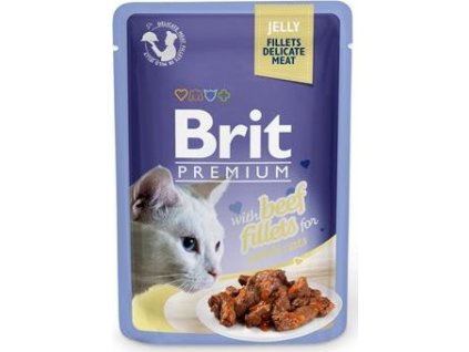Brit Premium Cat D Fillets in Jelly with Beef 85 g