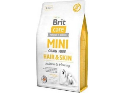 Granule pro psy Brit Care Mini Grain Free, Hair & Skin, 2 kg