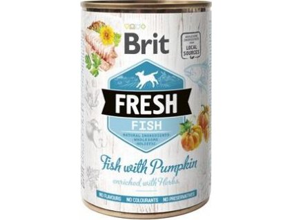 Konzerva pro psy Fish with Pumpkin Brit Fresh, 400 g