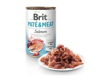 Konzerva pro psy Paté & Meat Salmon Brit, 800 g