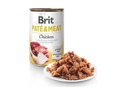 Konzerva pro psy Paté & Meat Chicken Brit, 800 g