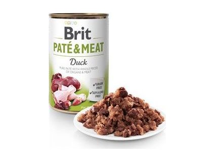 Konzerva pro psy Paté & Meat Duck Brit, 800 g