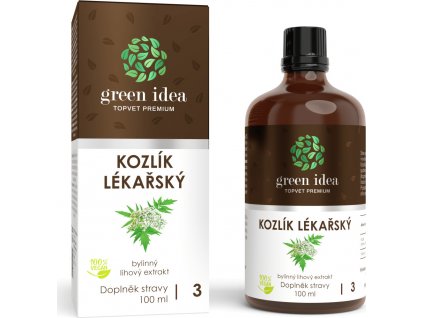 Bylinný lihový extrakt - Kozlík Lékařský GREEN IDEA, 50 ml
