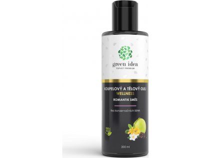 Koupelový olej - Romantik směs v mandlovém oleji GREEN IDEA, 200 ml