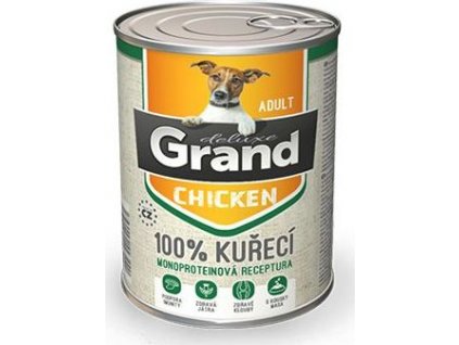 GRAND konz. deluxe pes 100% drůbeží 400 g