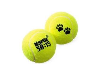 Hračka pes Tenisové míčky 2 ks 6 cm žlutá KAR