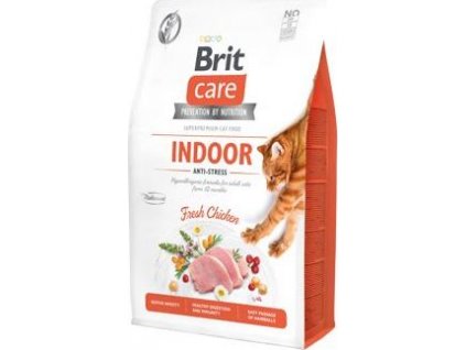Granule pro kočky Brit Care GF, Indoor Anti-stress, 2 kg