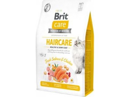 Granule pro kočky Brit Care GF, Haircare Healthy&Shiny Coat, 2 kg