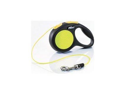 Vodítko FLEXI Neon XS, 3 m/8 kg, black/yellow