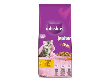 Granule pro kočky Dry Junior s kuřecím masem Whiskas, 14 kg