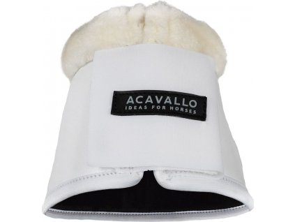 Zvony Eco-leather Eco-wool Acavallo, s beránkem, pár, bílé