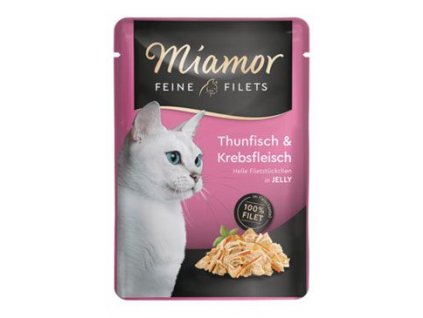 Kapsička pro kočky Miamor Cat Filet tuňák+krab v želé, 100 g