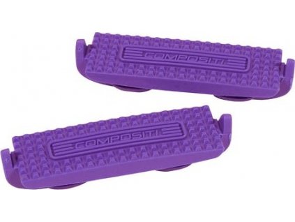 Podložky do třmenů Premium Compositi, plastové, pár, purple