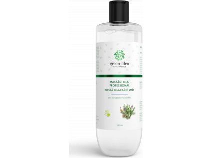 Směs relaxační - Alpská, masážní olej GREEN IDEA, 500 ml
