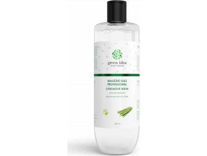 Olej masážní - Citronová tráva GREEN IDEA, 500 ml
