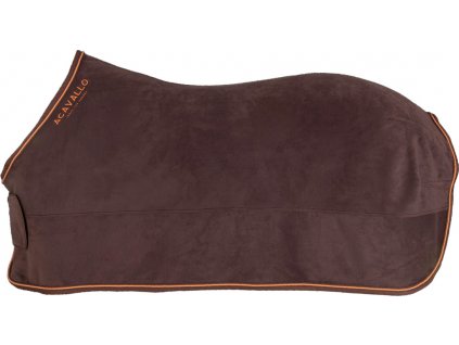 Deka odpocovací fleece Acavallo, brown/orange