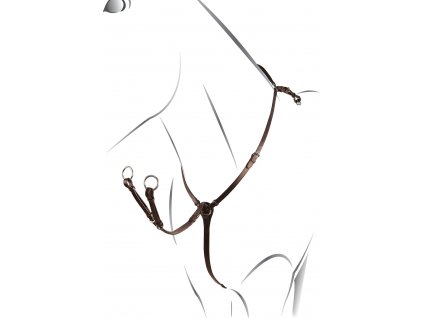 Poprsník lovecký Roxane EQUESTRO, tmavě hnědý