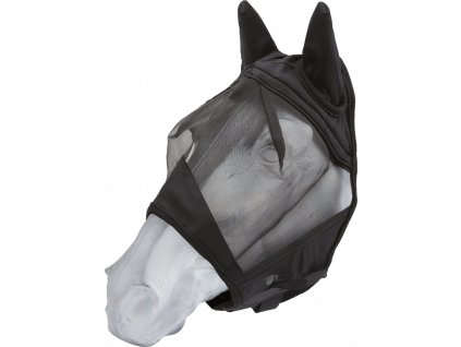 Maska proti hmyzu Anti-UV HorseGuard, s ochranou uší, černá