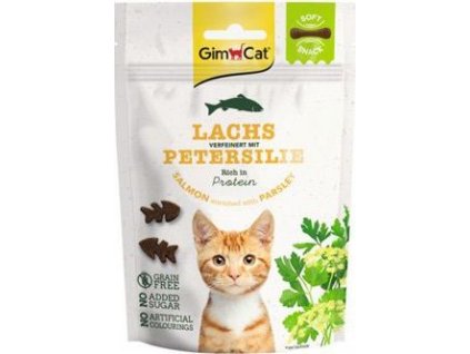 Pamlsky pro kočky Gimcat, losos/petržel, 60 g