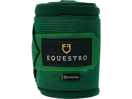 Bandáže kombinované EQUESTRO, 4 ks, 3 m, hunter green