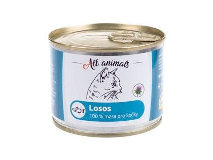 konzerva pro kočky ALL ANIMALS, losos mletý, 200 g