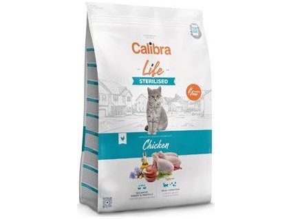 Granule pro kočky CALIBRA, sterilised, kuřecí, 6 kg