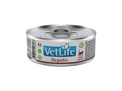 Konzerva pro kočky VET LIFE NATURAL, hepatic, 85 g