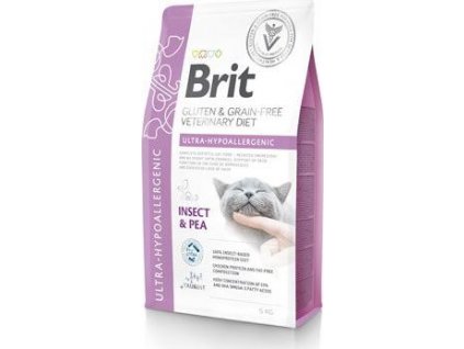 Granule pro kočky BRIT, ultra hypoallergenic, 5 kg